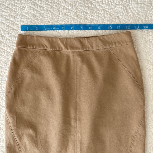 Ann Taylor Stretch Pencil Skirt Women’s 00 Petite Tan Khaki - Picture 2 of 7